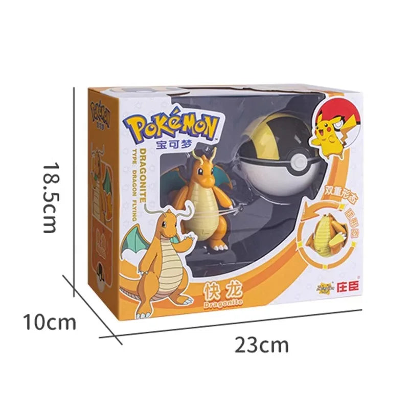 Action Figures Pokémon - Pokébola com Pikachu, Gengar, Dragonite e mais
