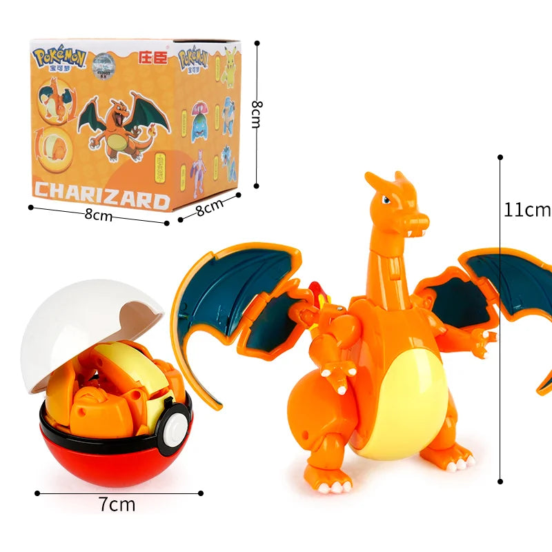 Action Figures Pokémon - Pokébola com Pikachu, Gengar, Dragonite e mais