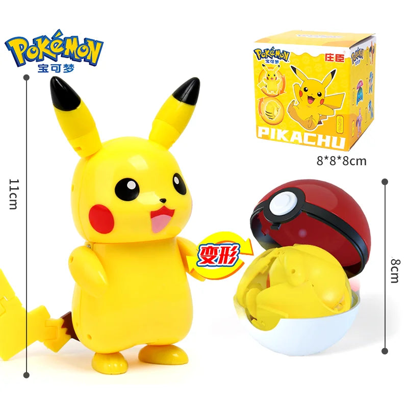Action Figures Pokémon - Pokébola com Pikachu, Gengar, Dragonite e mais