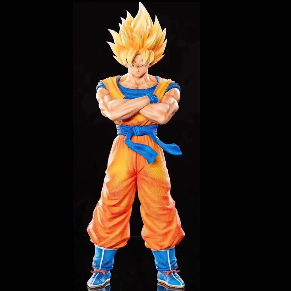 Estátua Dragon Ball Z – Son Goku Super Saiyajin 30 cm | Figura PVC de Coleção (inspiração “Ginyu/Namek”)