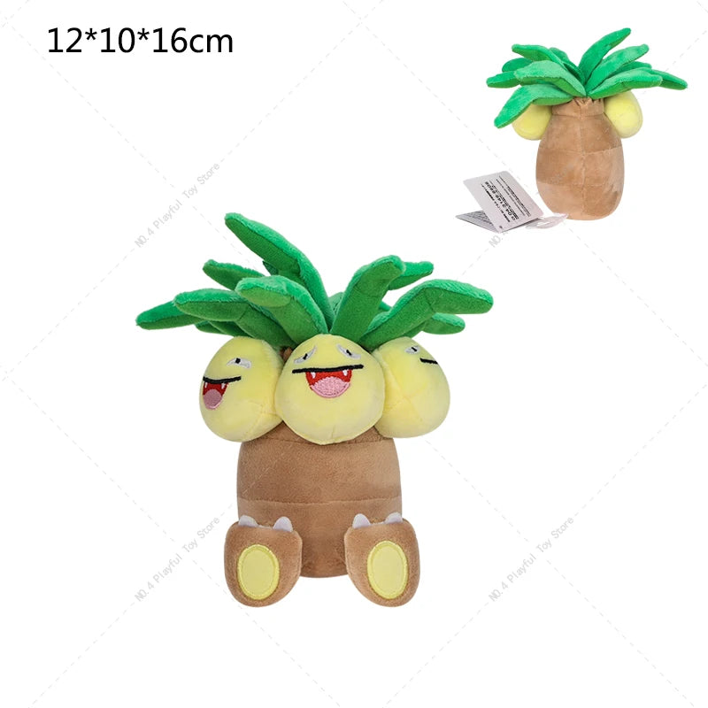 Pelúcia Pokémon - Galarian Meowth, Grovyle, Garchomp & Exeggutor - Takara Tomy