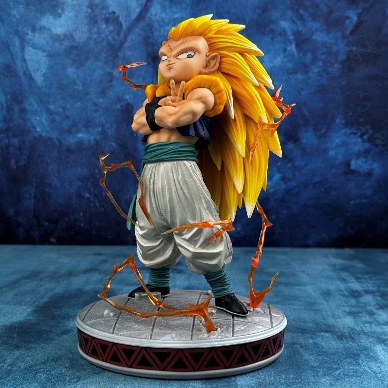 Estátua Dragon Ball Z – Gotenks Super Saiyajin 3 (25 cm) | Figura PVC de Coleção