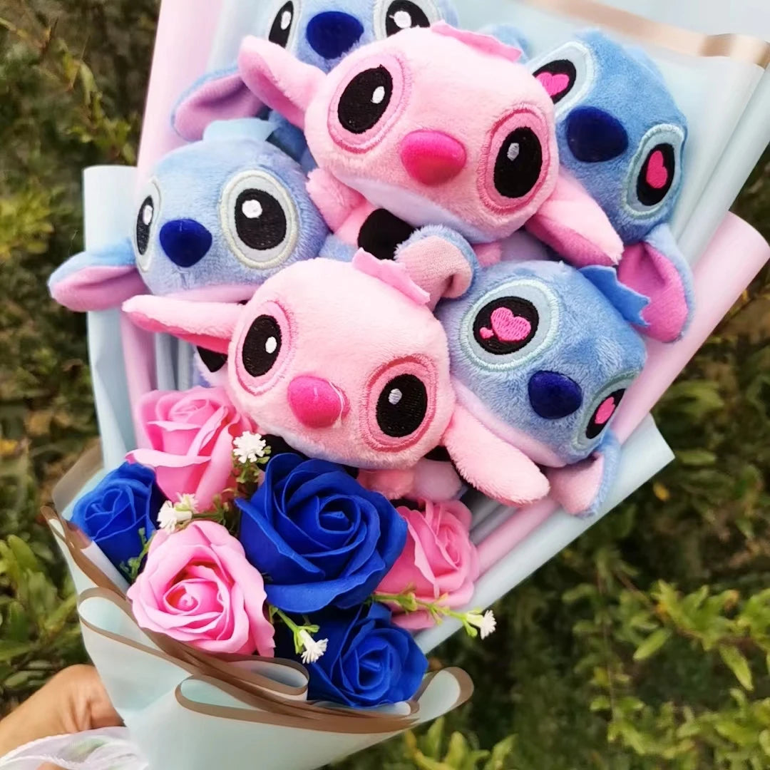 Disney Lilo & Stitch Buquê de Pelúcia com Rosas de Sabonete