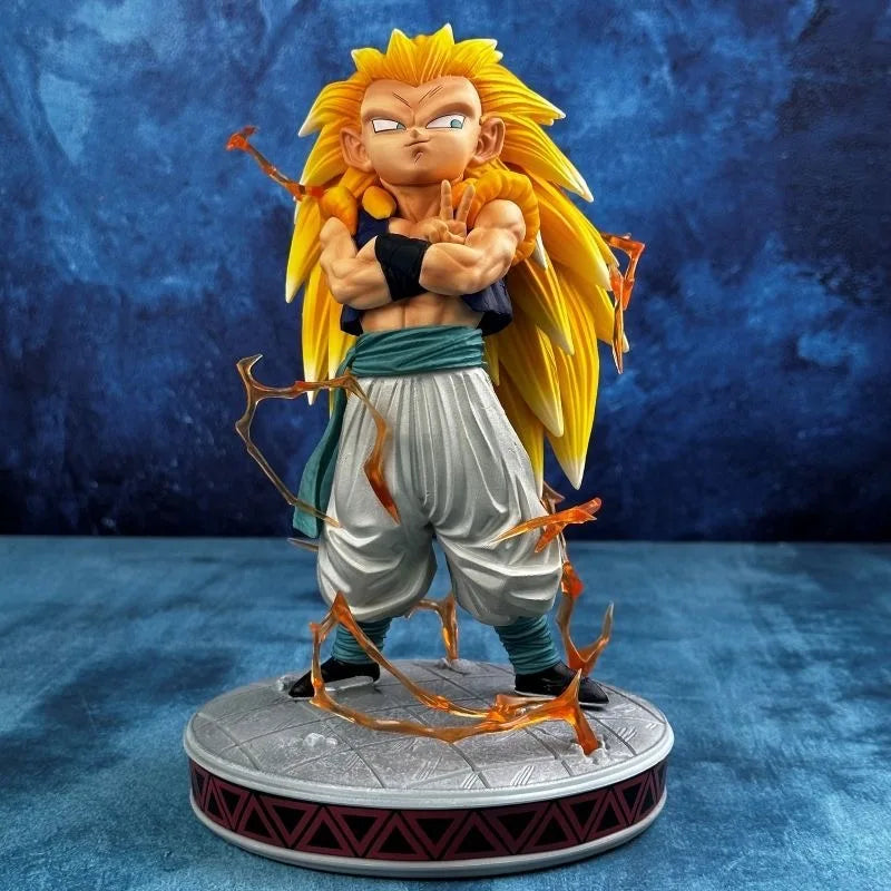 Estátua Dragon Ball Z – Gotenks Super Saiyajin 3 (25 cm) | Figura PVC de Coleção