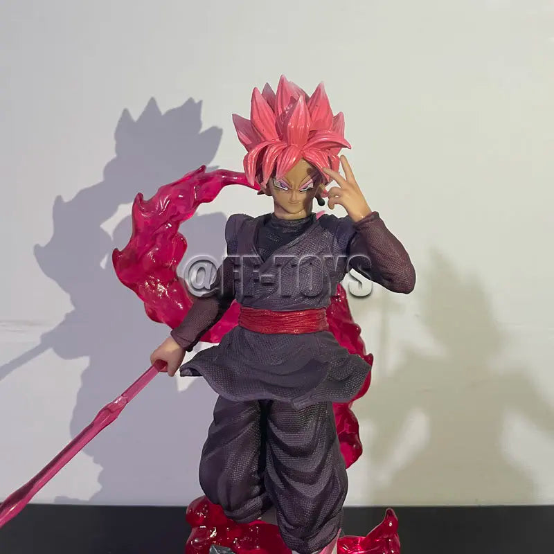 Estátua Dragon Ball Z – Goku Black & Zamasu 28 cm | Figura PVC com Base Iluminada (GK)