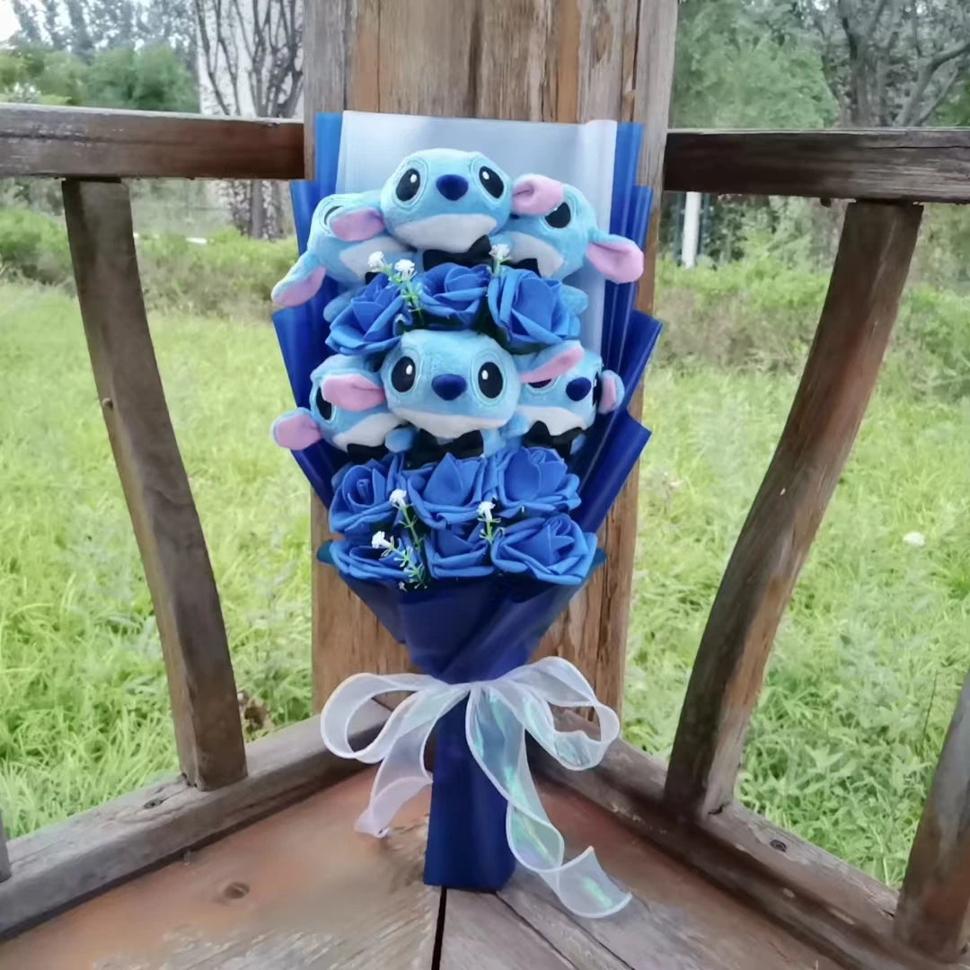 Disney Lilo & Stitch Buquê de Pelúcia com Rosas de Sabonete