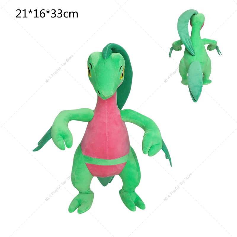 Pelúcia Pokémon - Galarian Meowth, Grovyle, Garchomp & Exeggutor - Takara Tomy