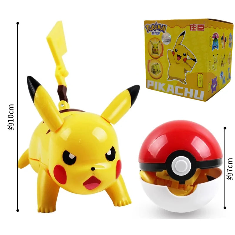 Action Figures Pokémon - Pokébola com Pikachu, Gengar, Dragonite e mais