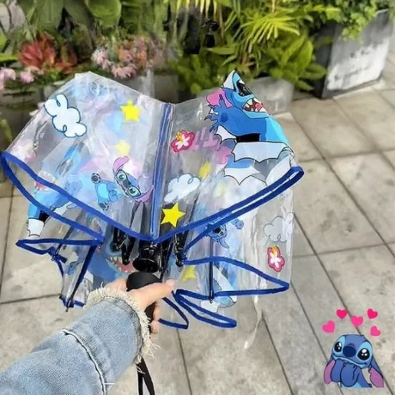 Guarda-Chuva Cartoon Stitch | Portátil e Dobrável – Infantil e Adulto