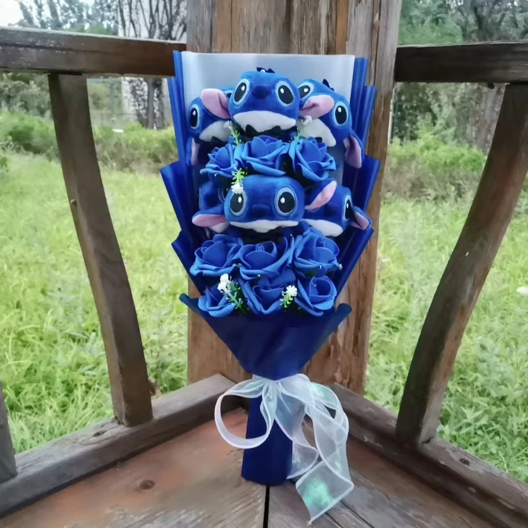 Disney Lilo & Stitch Buquê de Pelúcia com Rosas de Sabonete
