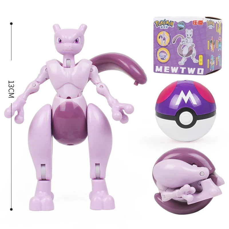 Action Figures Pokémon - Pokébola com Pikachu, Gengar, Dragonite e mais