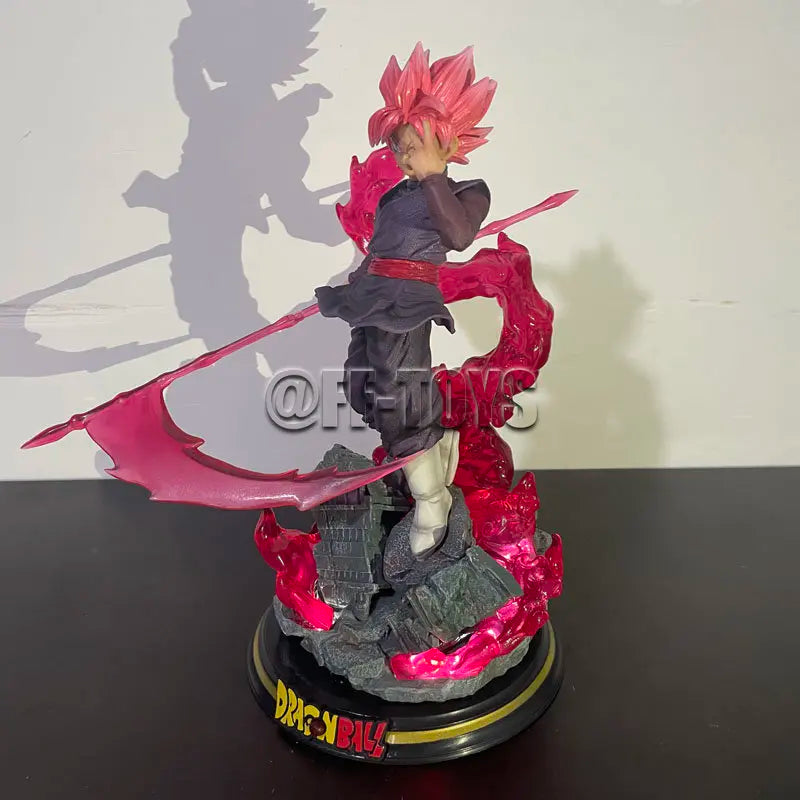 Estátua Dragon Ball Z – Goku Black & Zamasu 28 cm | Figura PVC com Base Iluminada (GK)
