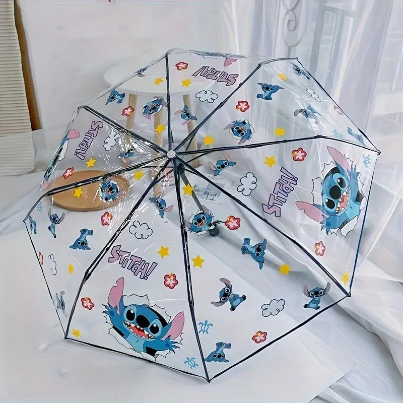 Guarda-Chuva Cartoon Stitch | Portátil e Dobrável – Infantil e Adulto
