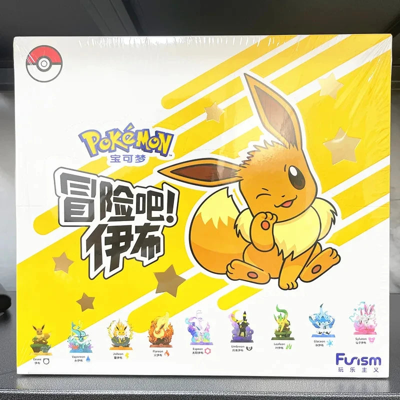 Action Figure Pokémon - Evoluções de Eevee (Espeon, Sylveon, Glaceon, Leafeon, Vaporeon, Umbreon, Flareon)