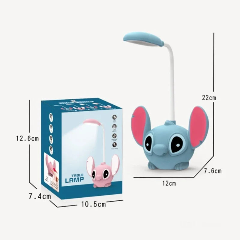 Luminária de Mesa Disney Lilo & Stitch com Apontador e Luz LED USB