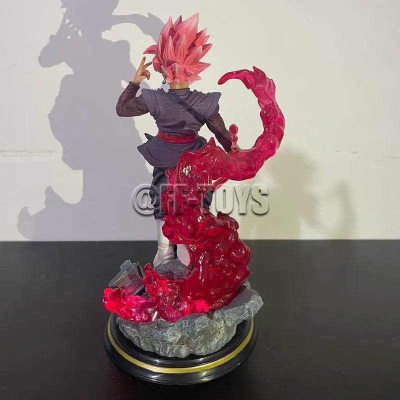 Estátua Dragon Ball Z – Goku Black & Zamasu 28 cm | Figura PVC com Base Iluminada (GK)