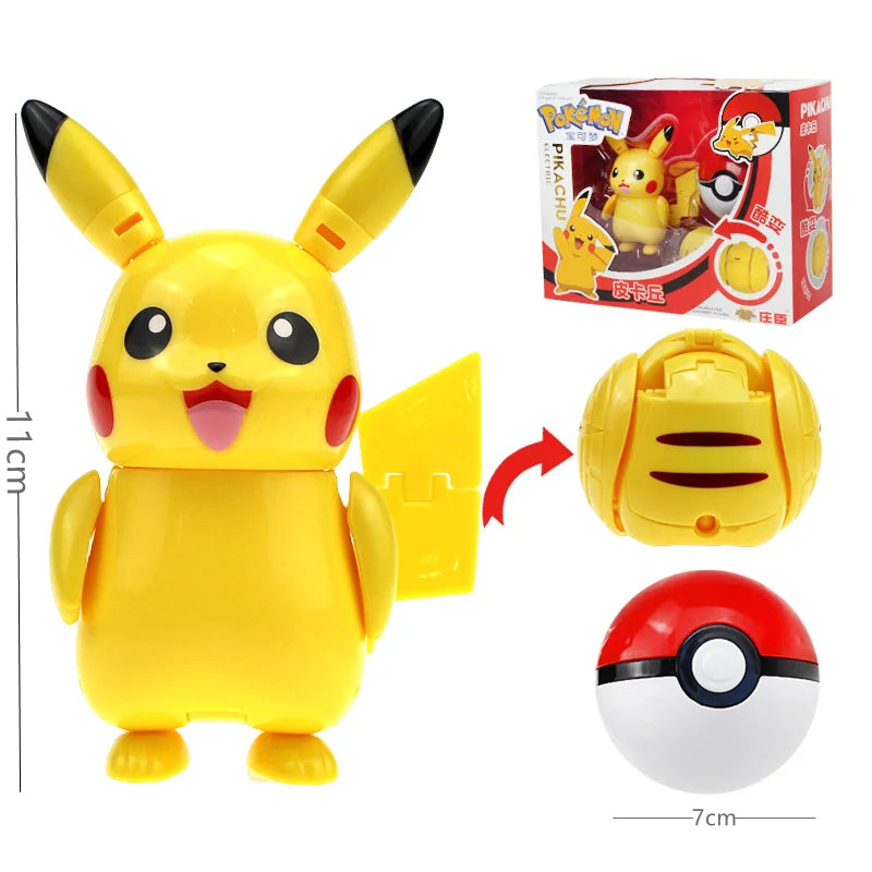 Action Figures Pokémon - Pokébola com Pikachu, Gengar, Dragonite e mais