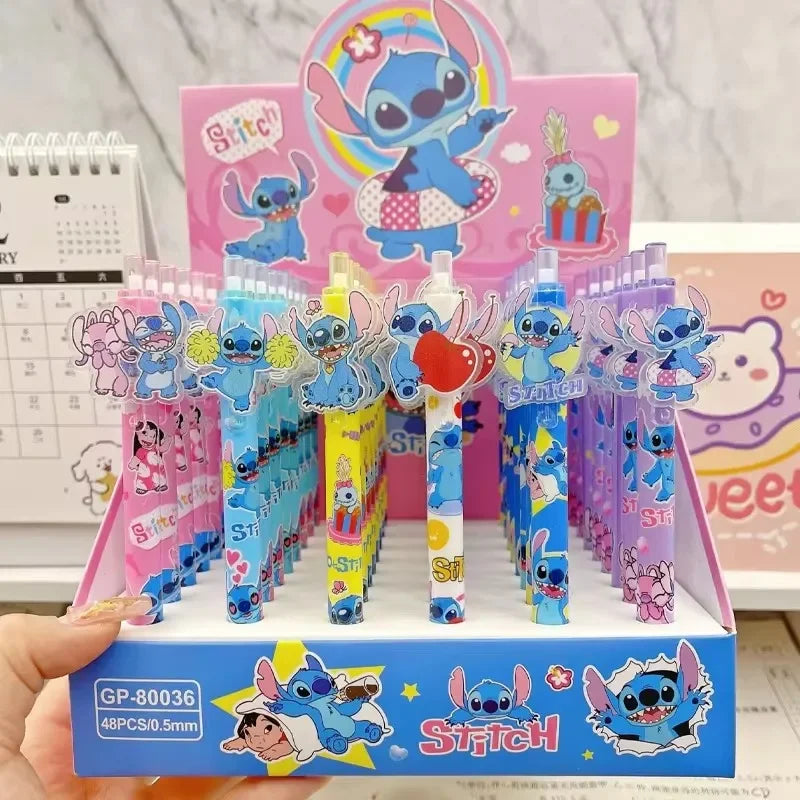 Kit 48 Canetas em Gel Disney Stitch | 0.5mm Preta