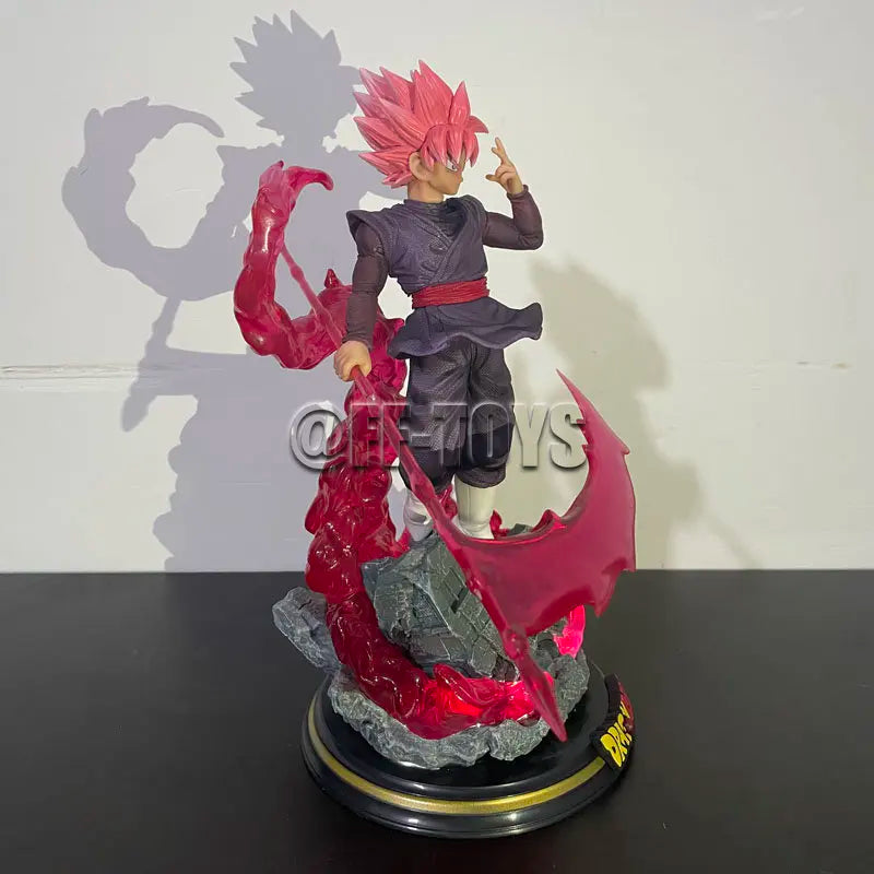 Estátua Dragon Ball Z – Goku Black & Zamasu 28 cm | Figura PVC com Base Iluminada (GK)