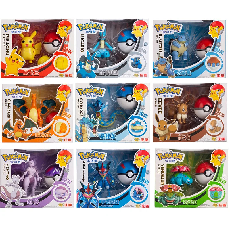 Action Figure Pokémon - Charizard, Pikachu, Gyarados e Mais + Pokébola