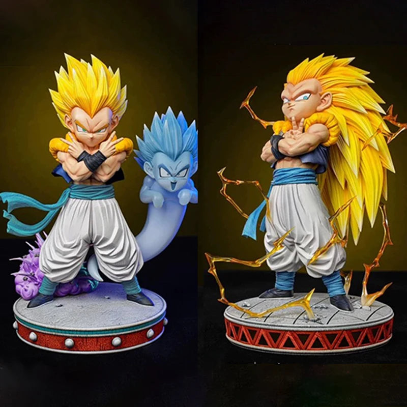 Estátua Dragon Ball Z – Gotenks Super Saiyajin 3 (25 cm) | Figura PVC de Coleção